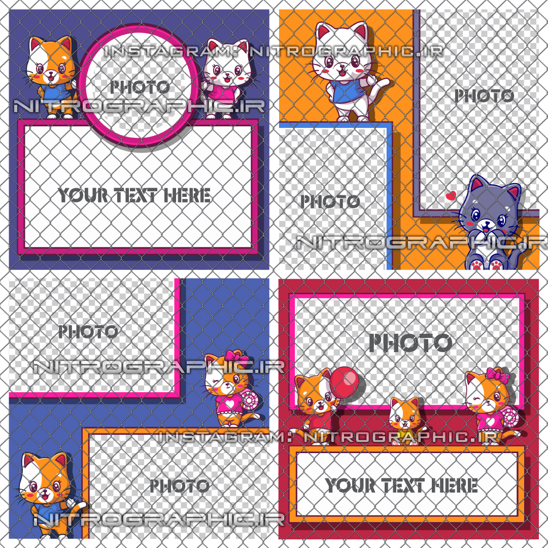 طرح های فانتزی بچگونه بچگانه طرحهای حیوانی کیوت انیمال گربه ای سگی بامزه گوگولی ناز 