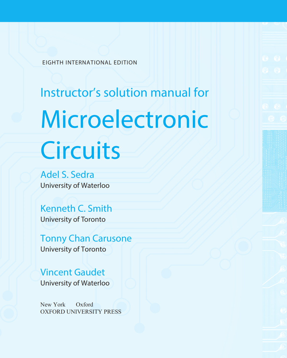 download free Sedra Smith microelectronic circuits 8th edition solutions manual pdf | Gioumeh website solution