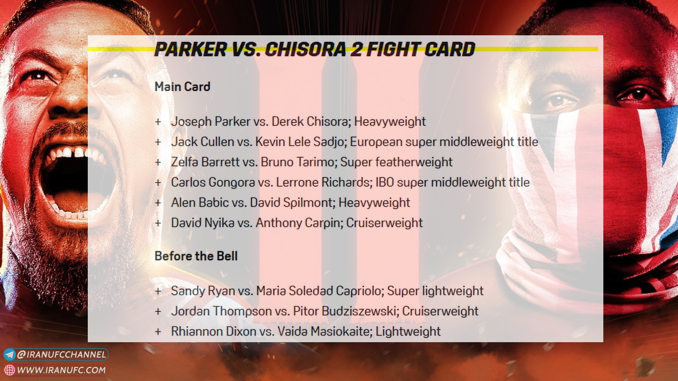دانلود مبارزه ی بوکس قهرمانی : Joseph Parker vs. Derek Chisora 2