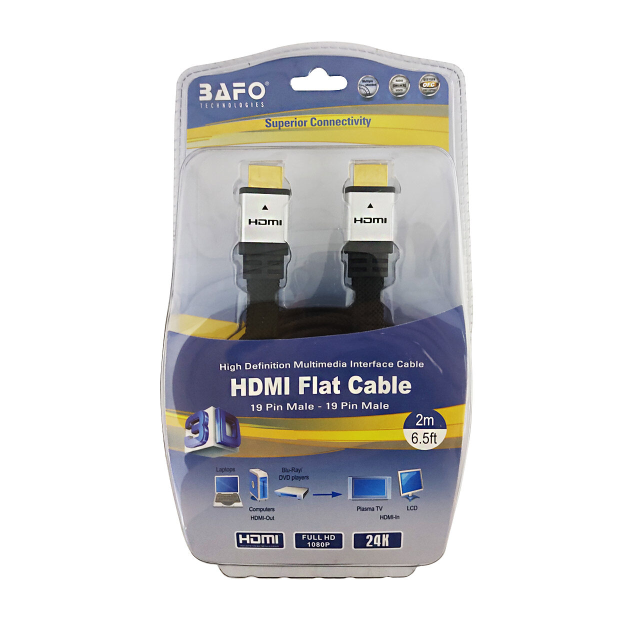 Bafo Flat HDMI Cable 3m