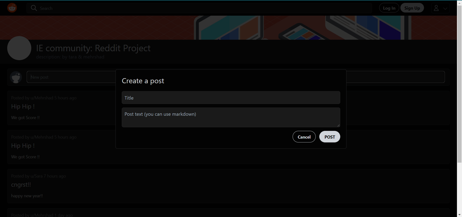 GitHub - mehrshad-sdtn/Reddit-Clone: Fall 2021 Internet Engineering ...