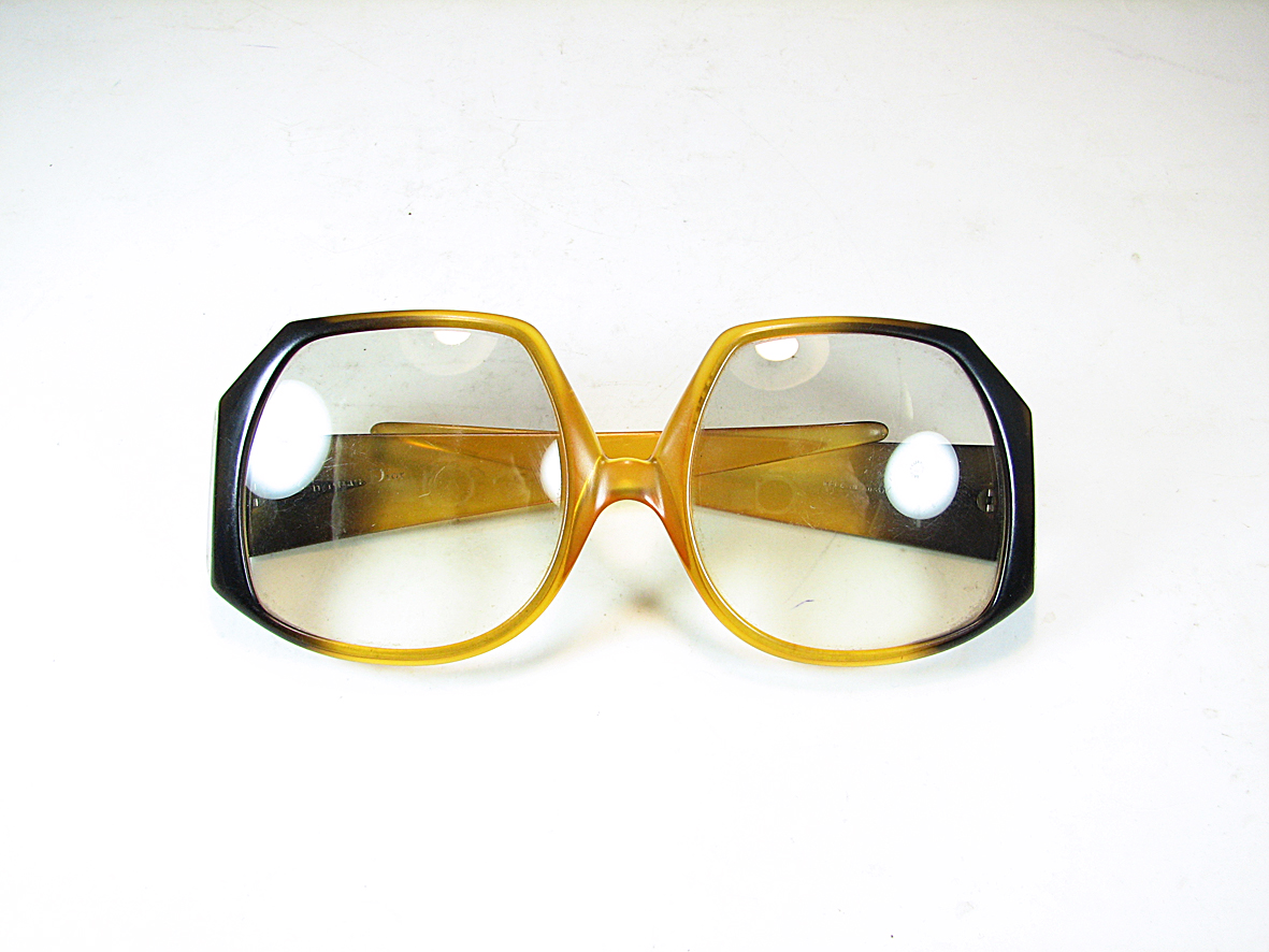 عینک کهربایی مارک Christian Dior 1970